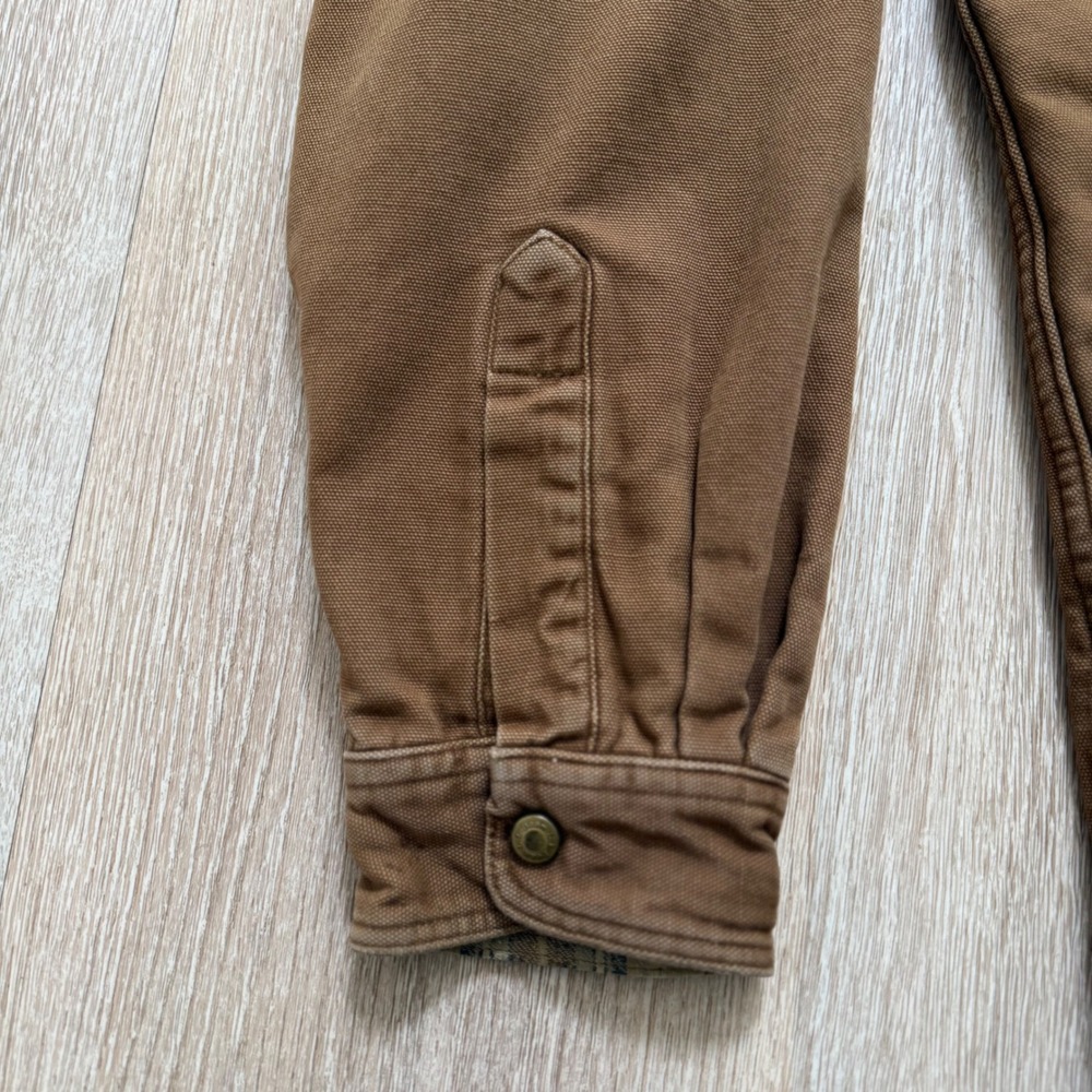 VTG LL Bean Flannel Lined Canvas Field Jacket Mens Large Tall Brown Made‎ in USA - Picture 7 of 11